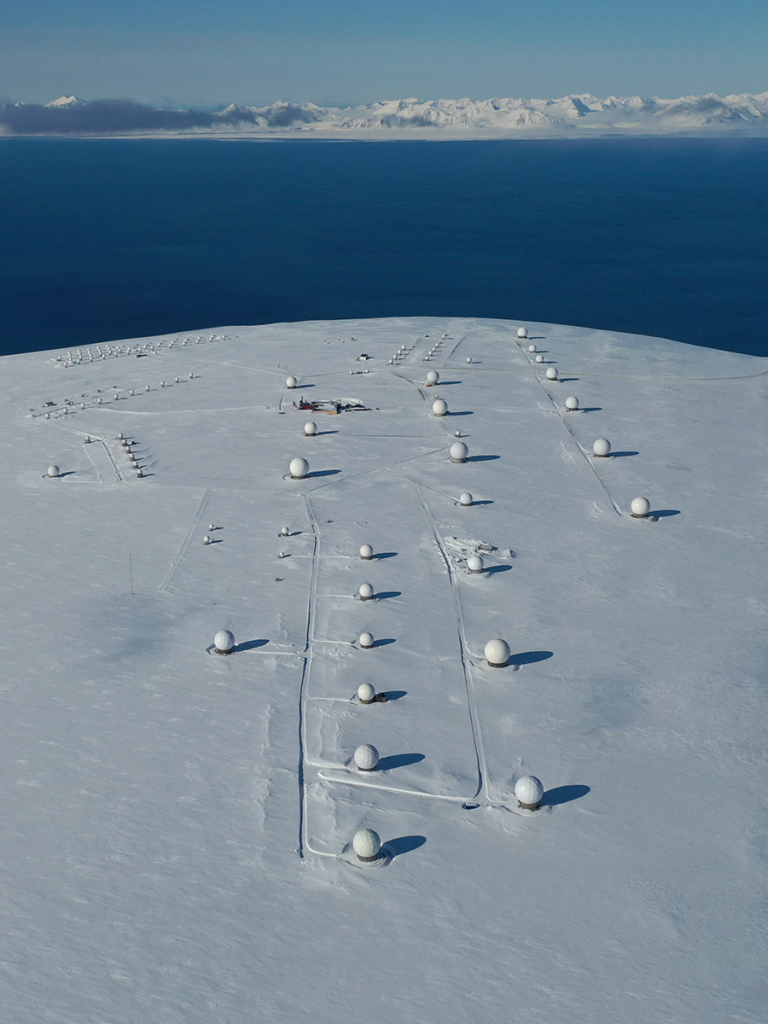 KSATs stasjon på Svalbard, SvalSat har i dag over 100 operative antenner.
Foto: KSAT